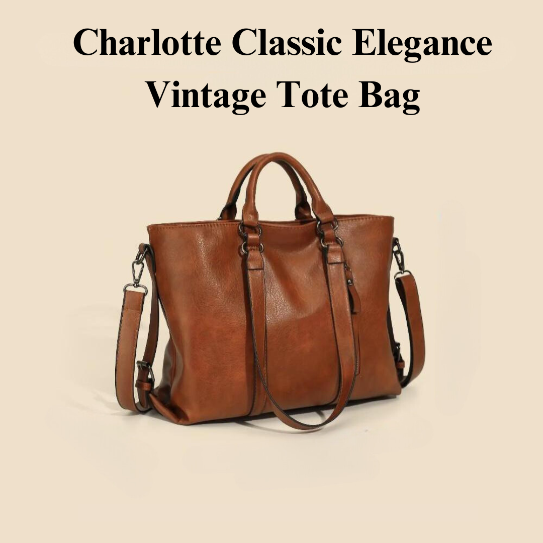 Charlotte | Vintage Tote Bag of Classic Elegance