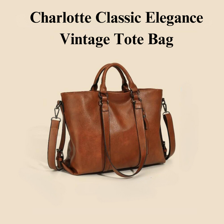 Charlotte | Vintage Tote Bag of Classic Elegance