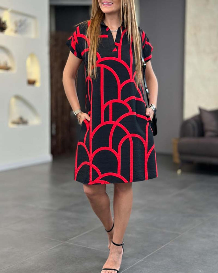 Emy | Élégante Robe à Motif Graphique