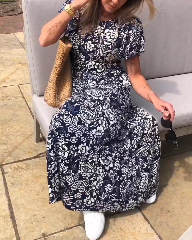 Isla - Short Sleeve Floral Dress