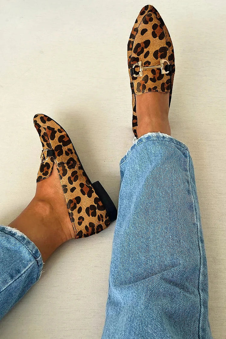 Chic Leopard Print Loafers