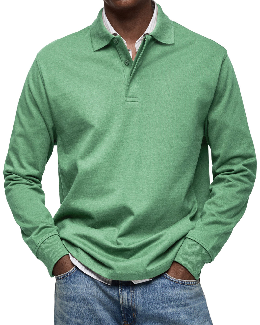 TOBE™ - Relaxed Fit Long Sleeve Polo