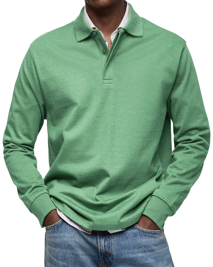 TOBE™ - Relaxed Fit Long Sleeve Polo