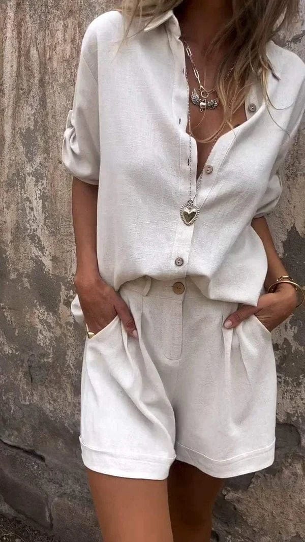 Camille™ | Elegant Lightweight Linen Set Linnea