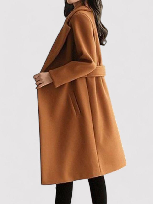 Elise | Manteau d'hiver en laine avec ceinture