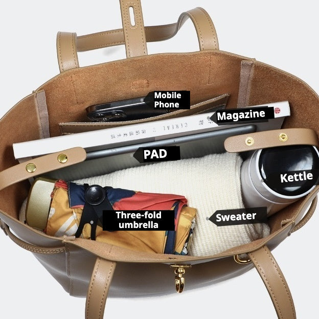 Elsen | Sac fourre-tout en cuir vintage avec fermeture