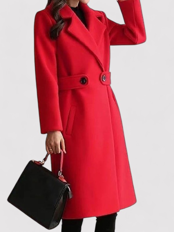 Elise | Manteau d'hiver en laine avec ceinture