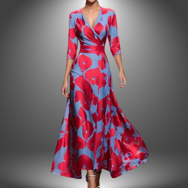 Ada | Élégante Robe Maxi à Motif Floral