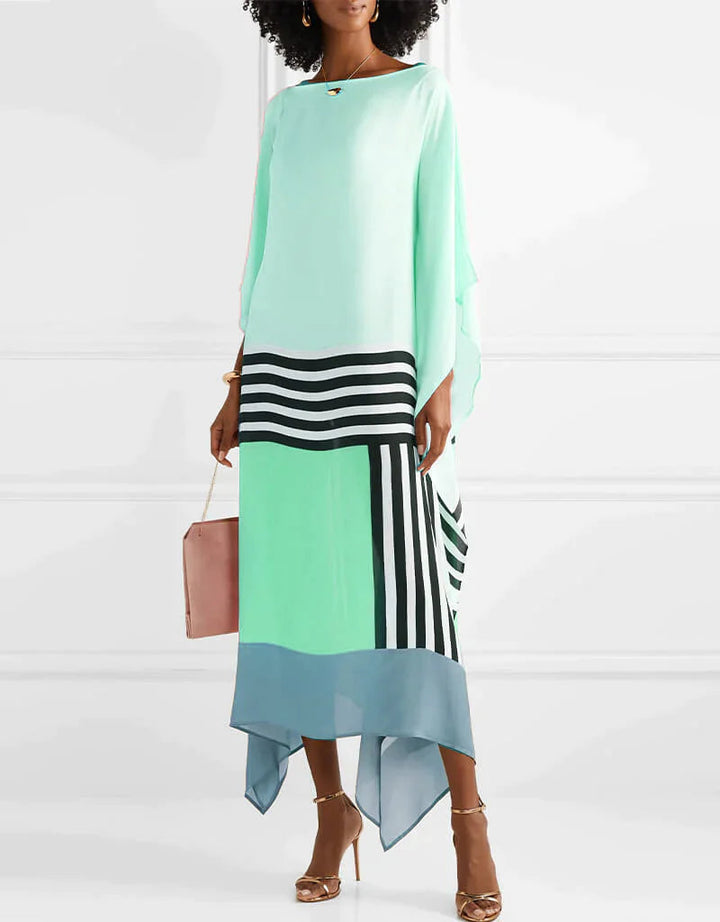 Iria | Élégant Caftan à Motif Géométrique