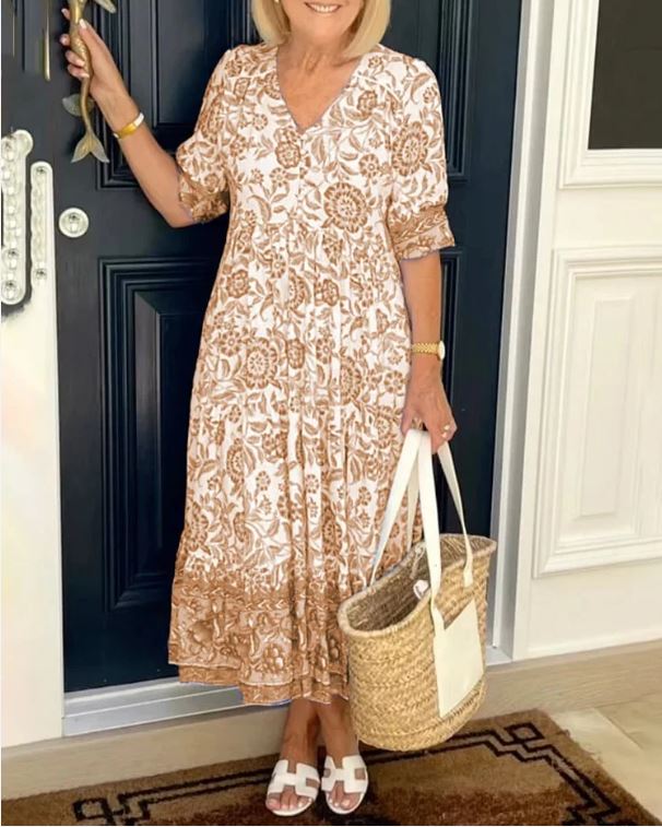 Boho Chic V-Neck Dress