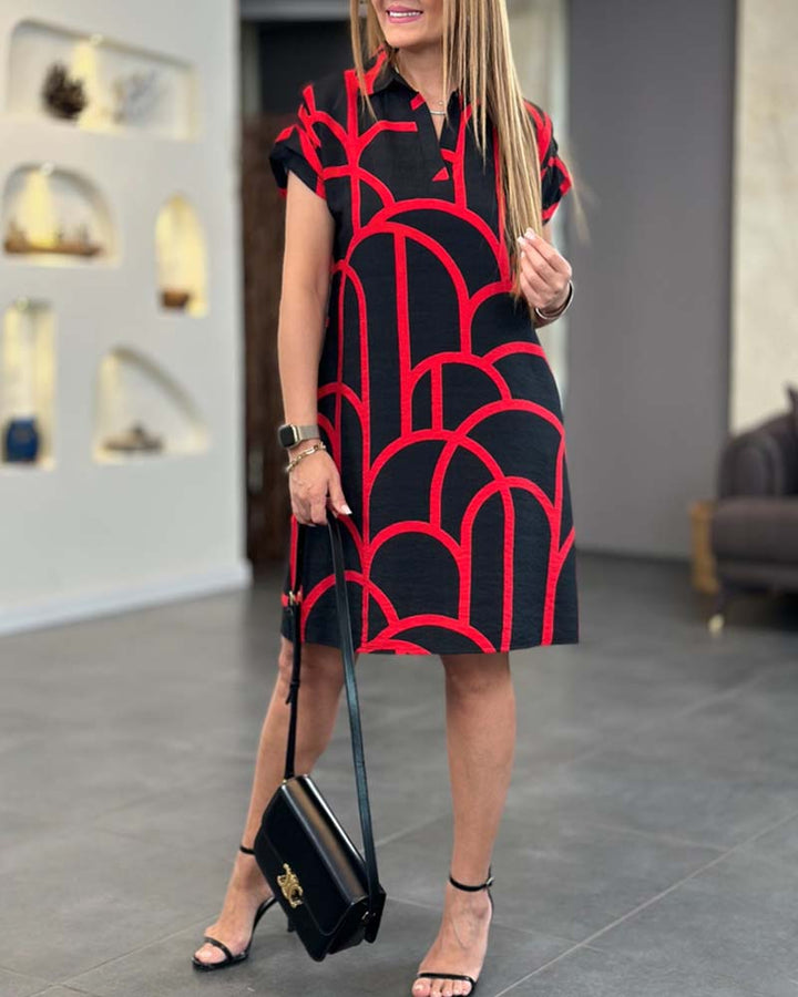 Emy | Élégante Robe à Motif Graphique