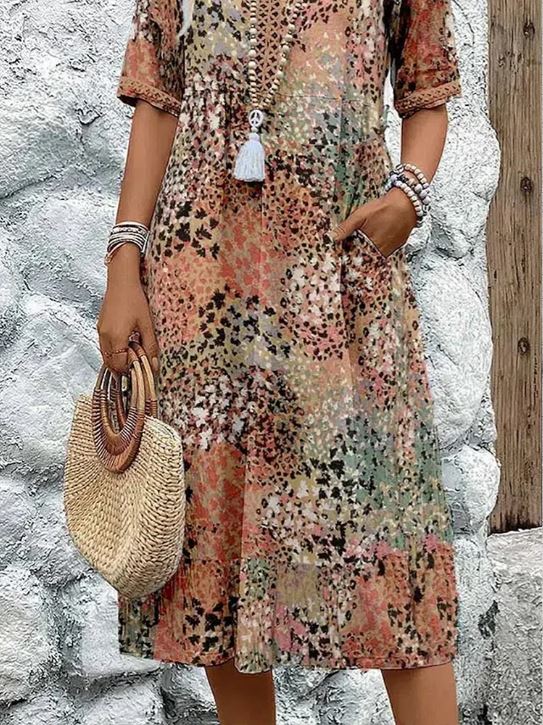Harper | Colorful Midi Dress