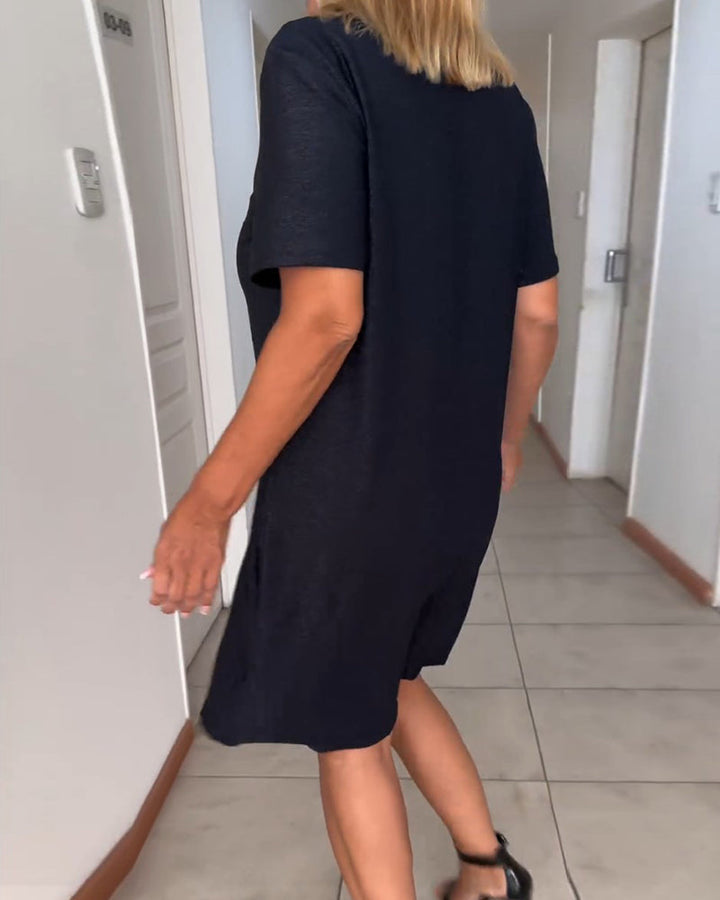 Els | Short Sleeve V-Neck Dress
