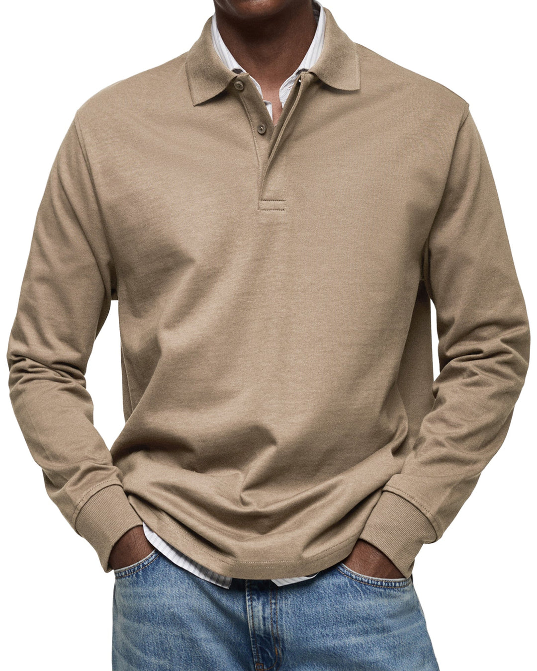TOBE™ - Relaxed Fit Long Sleeve Polo
