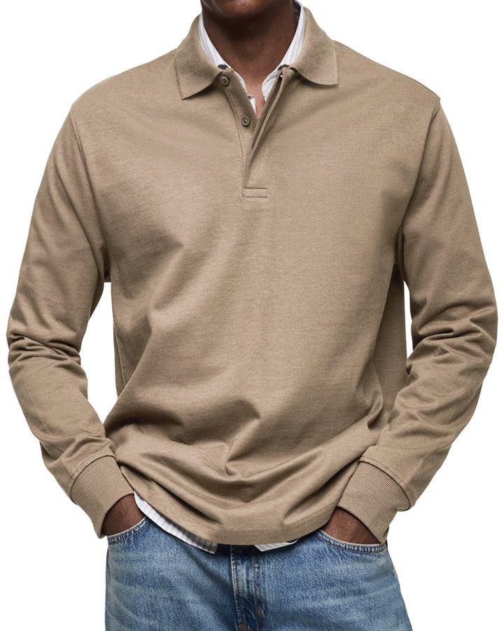 TOBE™ - Relaxed Fit Long Sleeve Polo