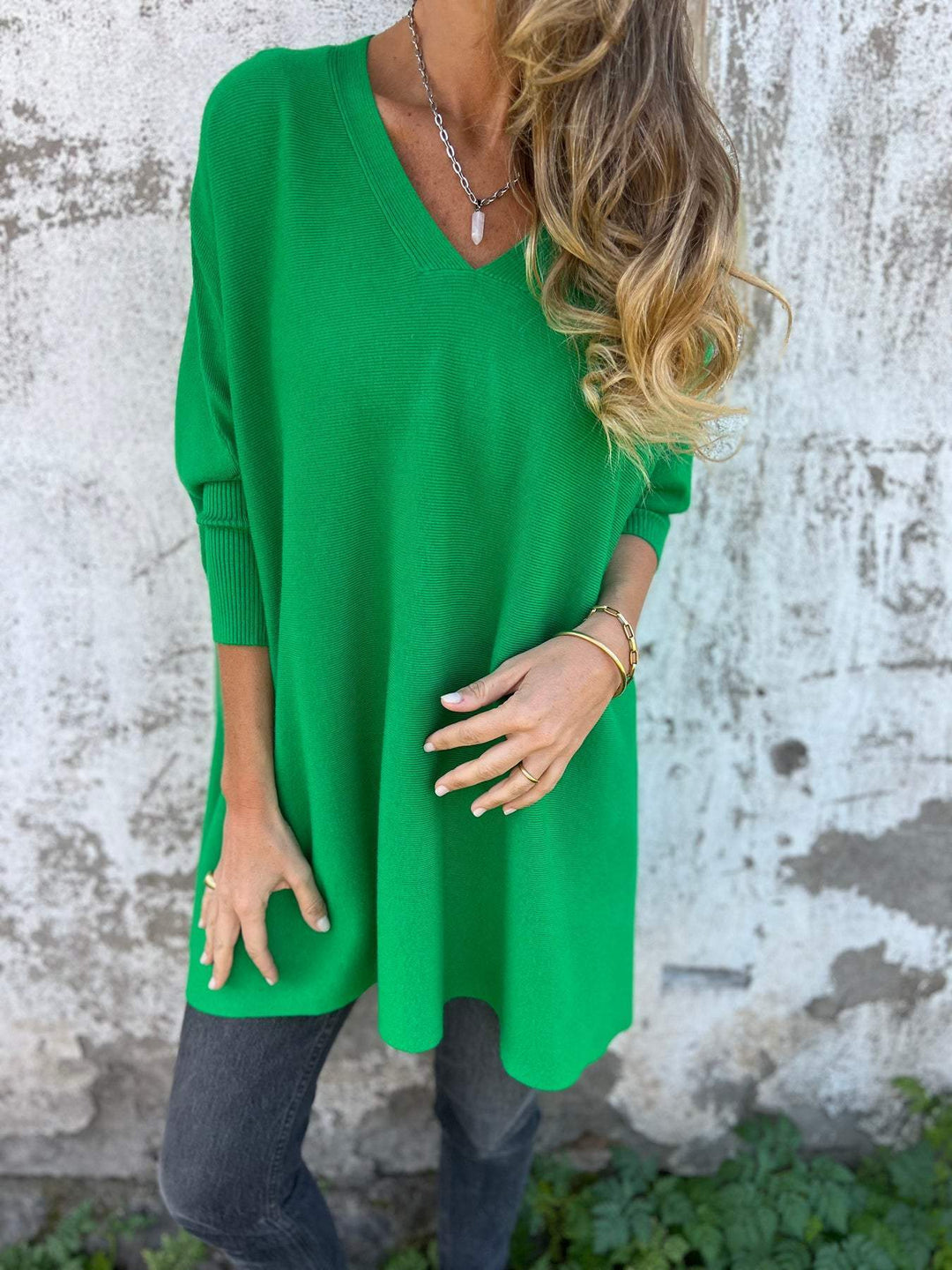 Céline | Oversized V-Neck Sweater