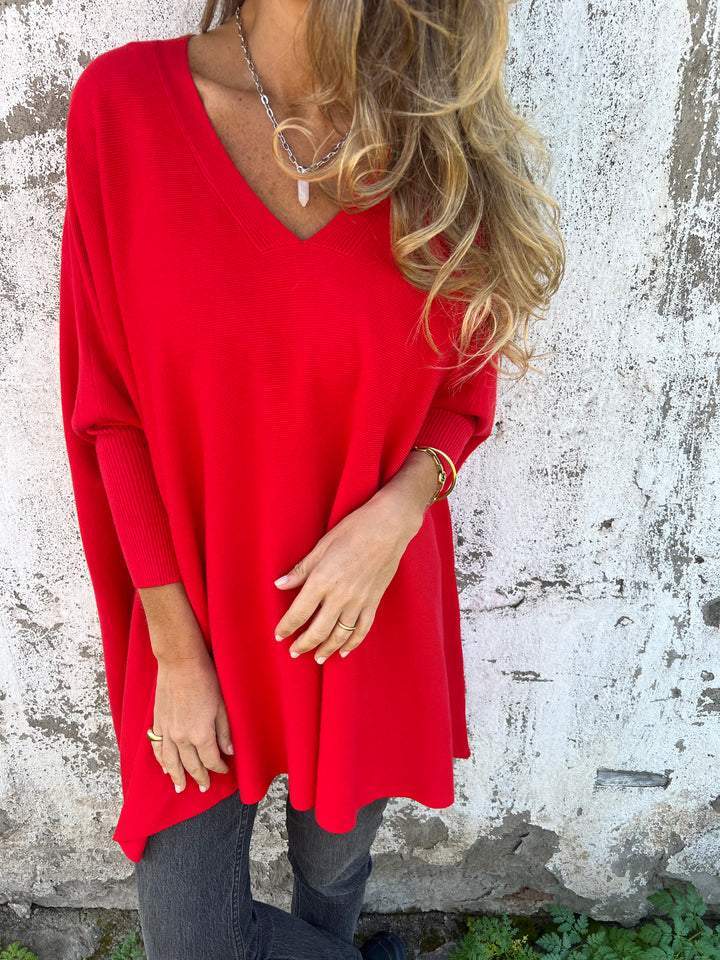 Céline | Oversized V-Neck Sweater
