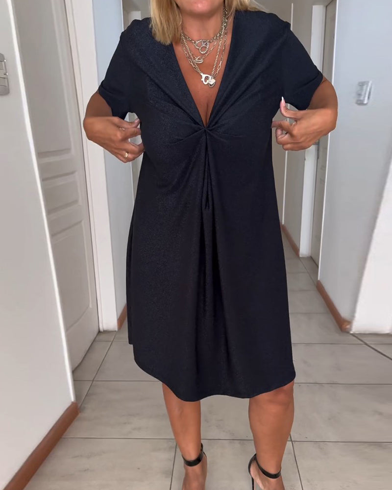 Els | Short Sleeve V-Neck Dress