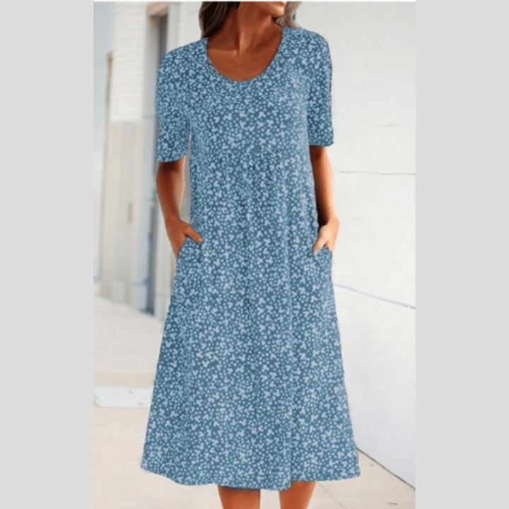 Amara | Chic Midi Dress with Floral Print