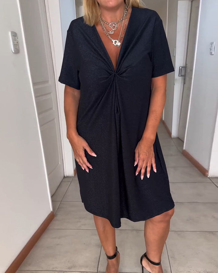 Els | Short Sleeve V-Neck Dress
