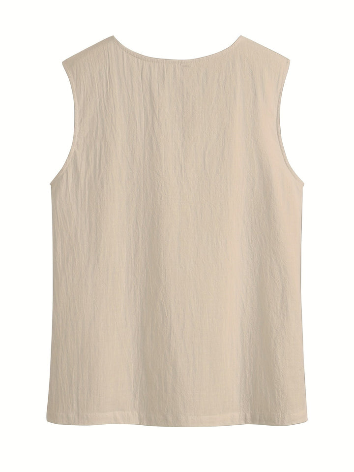 Fara | V-Neck Sleeveless Pullover Vest