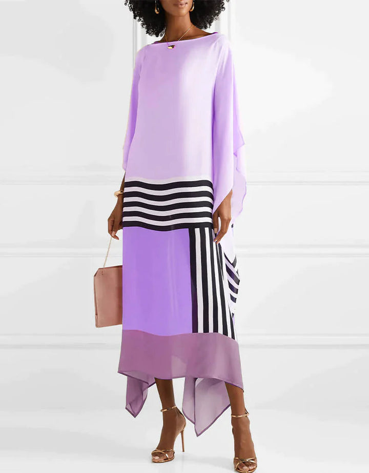 Iria | Élégant Caftan à Motif Géométrique