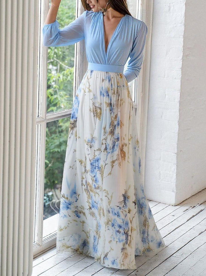 Amina | Long Dress with Floral Print