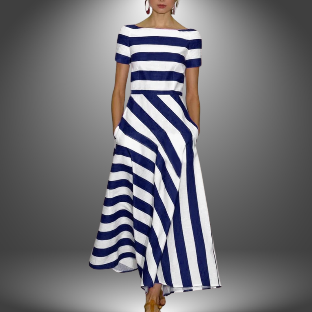 Alma | Robe Maxi A-Ligne à Rayures