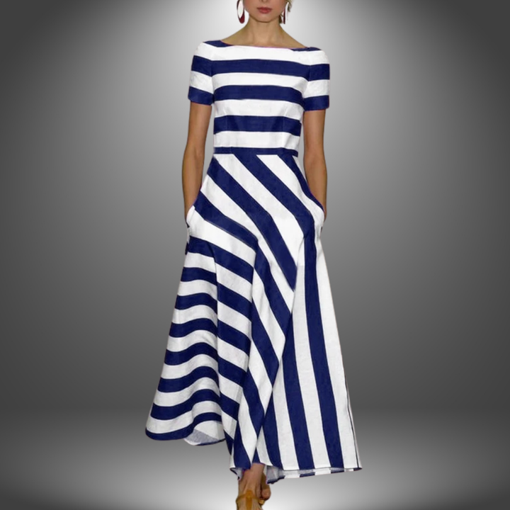 Alma | Robe Maxi A-Ligne à Rayures