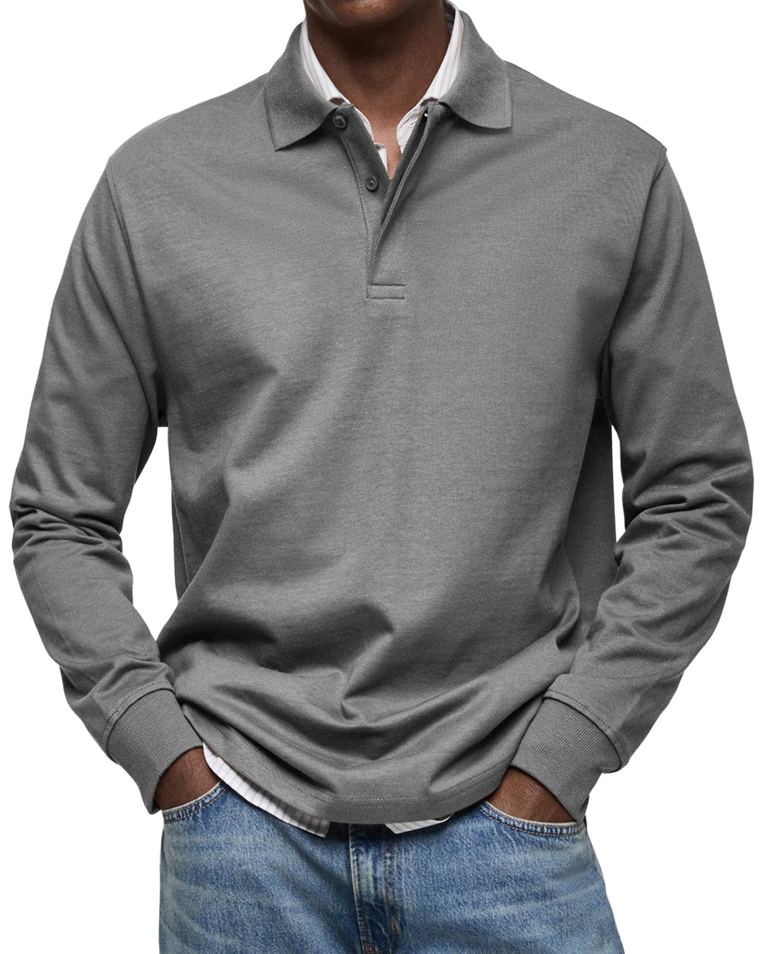 TOBE™ - Relaxed Fit Long Sleeve Polo