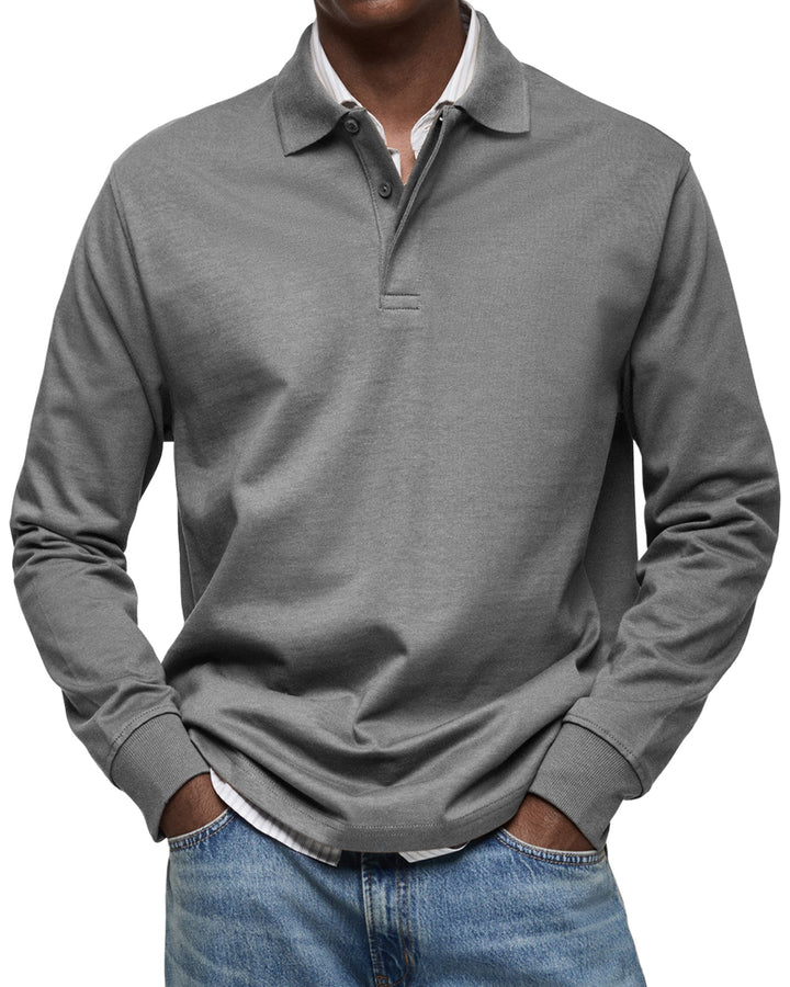 TOBE™ - Relaxed Fit Long Sleeve Polo