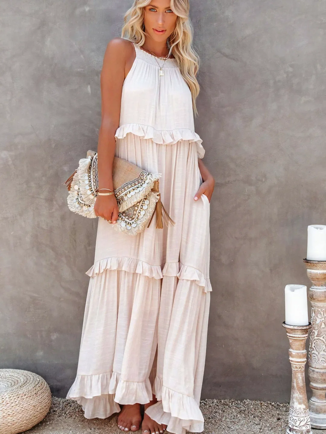 Elsie - Maxi Robe à Volants
