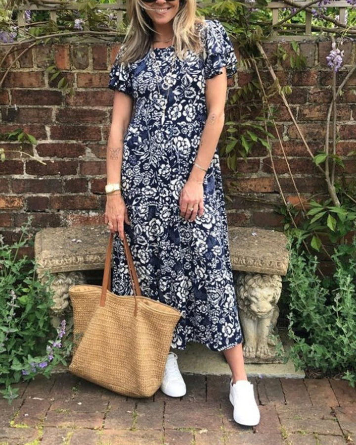 Isla - Short Sleeve Floral Dress