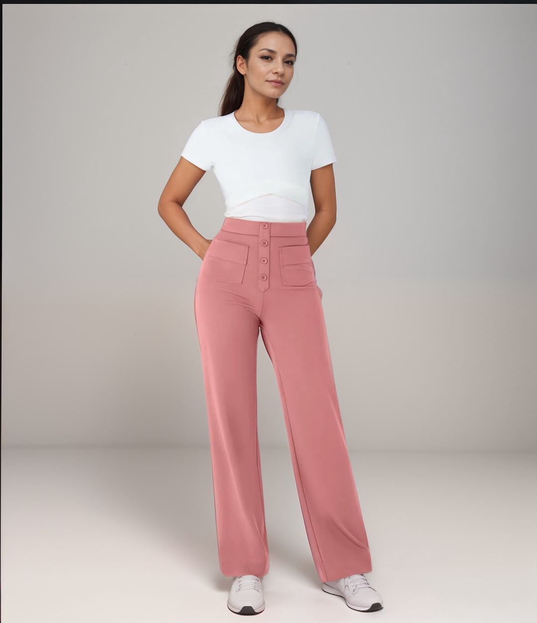 Elsa | Pantalons Élastiques Taille Haute