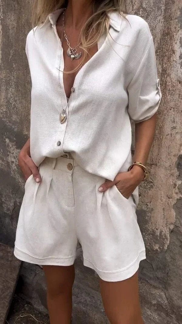 Camille™ | Elegant Lightweight Linen Set Linnea