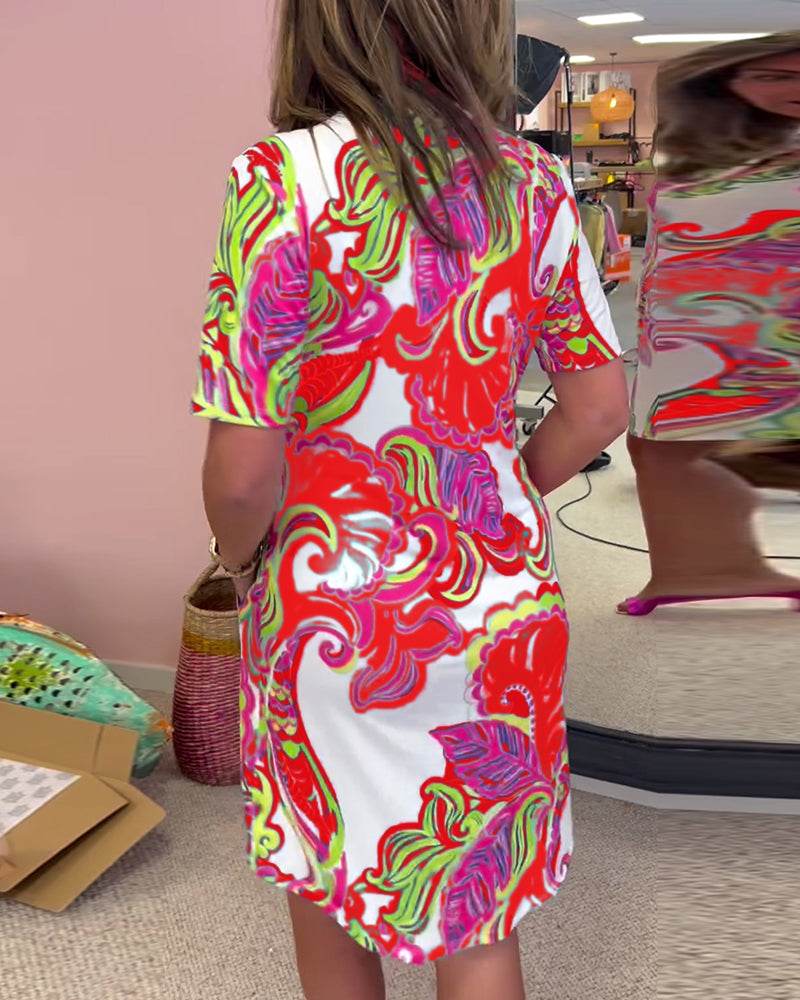 Emery | Slim-fit printed dress