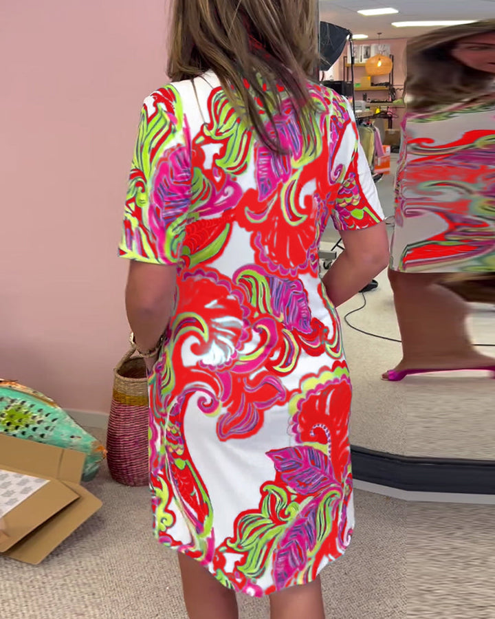 Emery | Slim-fit printed dress