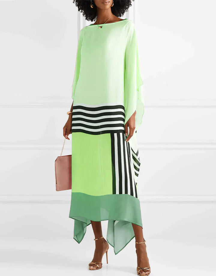 Iria | Élégant Caftan à Motif Géométrique