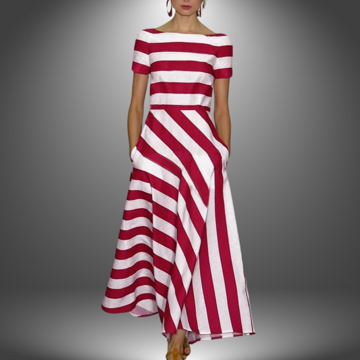 Alma | Robe Maxi A-Ligne à Rayures