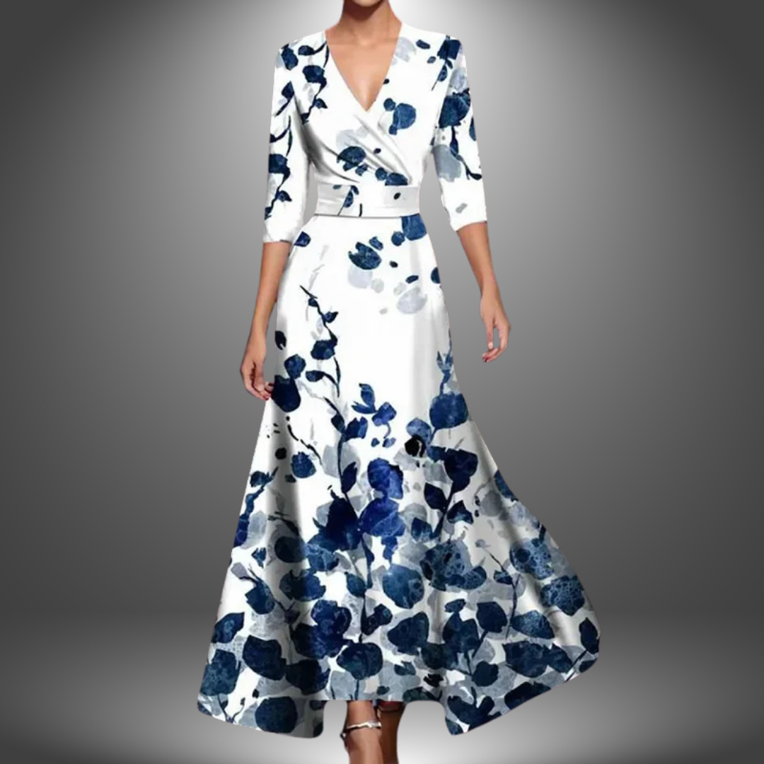 Ada | Élégante Robe Maxi à Motif Floral