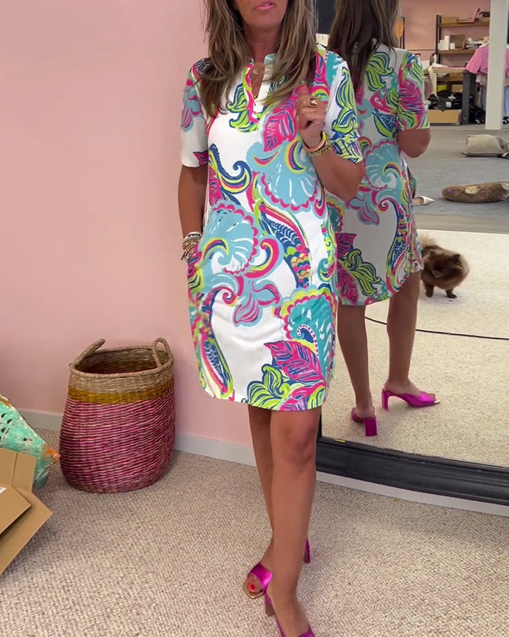 Emery | Slim-fit printed dress