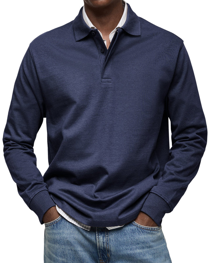 TOBE™ - Relaxed Fit Long Sleeve Polo