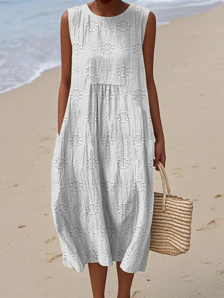 Amara | Robe Sans Manches en Coton avec Poche