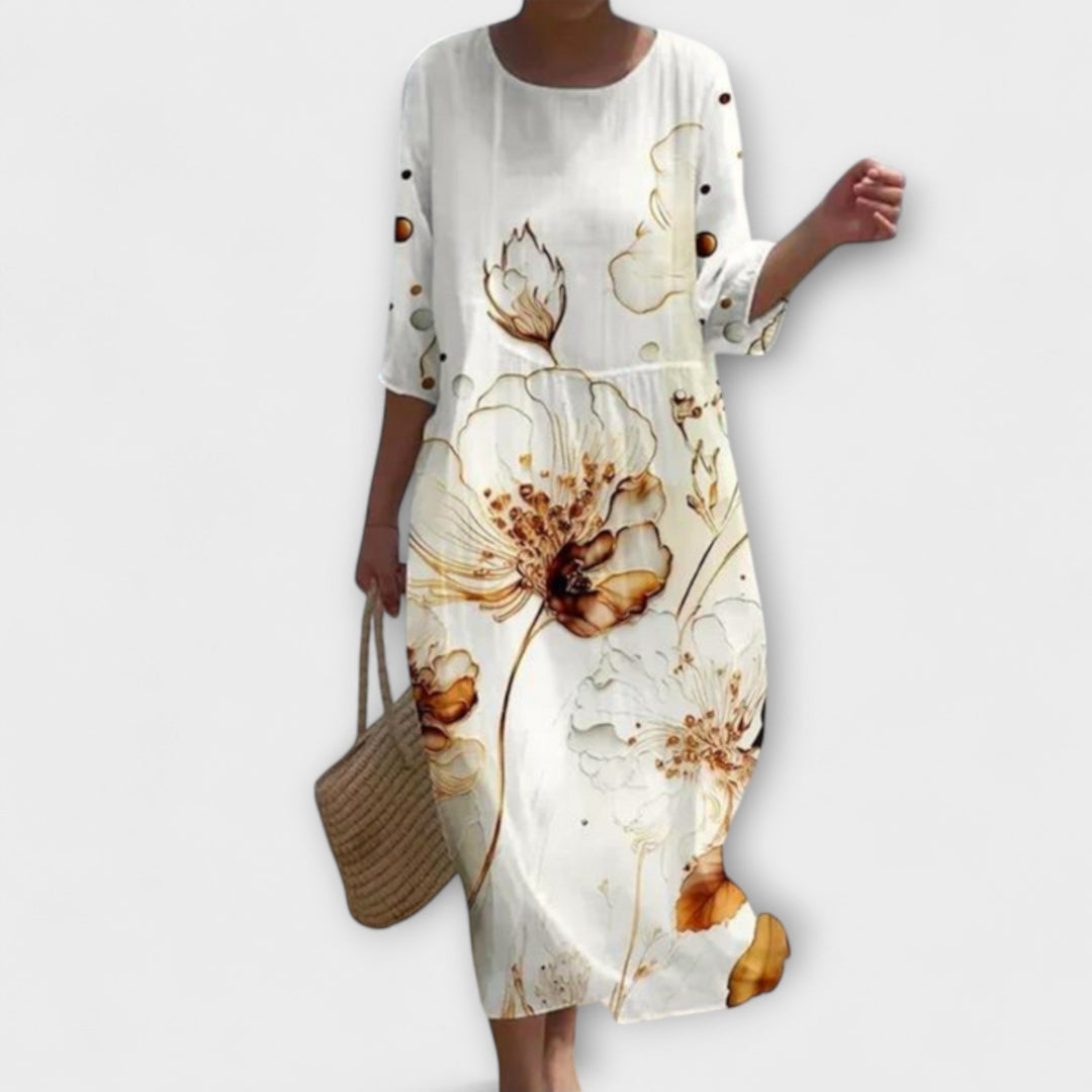 Miranda | Élégante Robe Maxi à Motif Floral