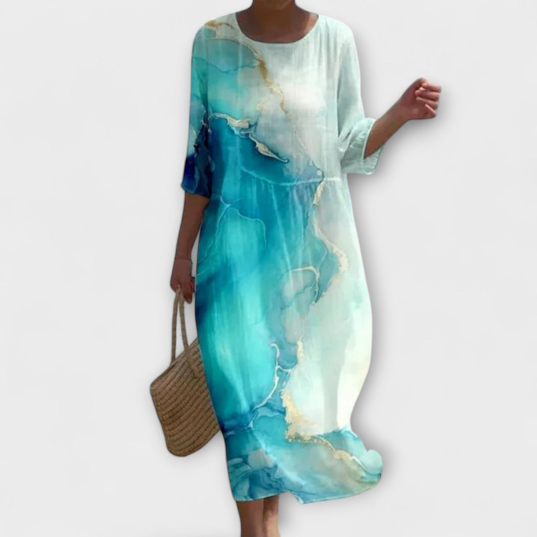 Miranda | Élégante Robe Maxi à Motif Floral
