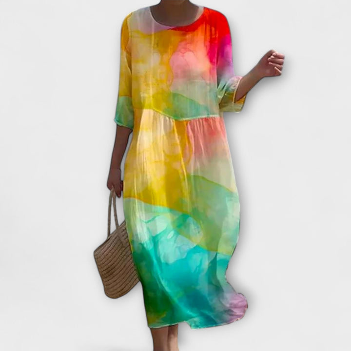Miranda | Élégante Robe Maxi à Motif Floral