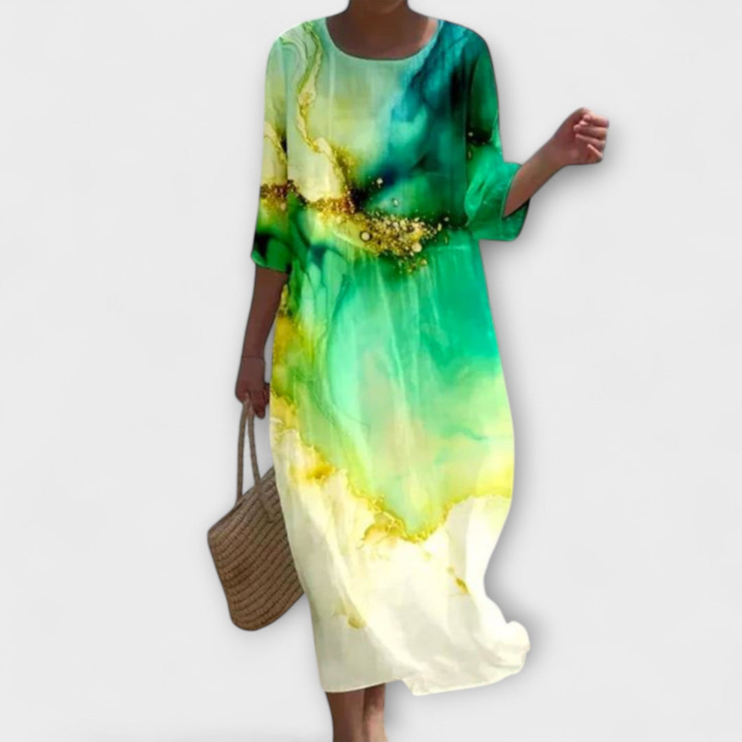 Miranda | Élégante Robe Maxi à Motif Floral