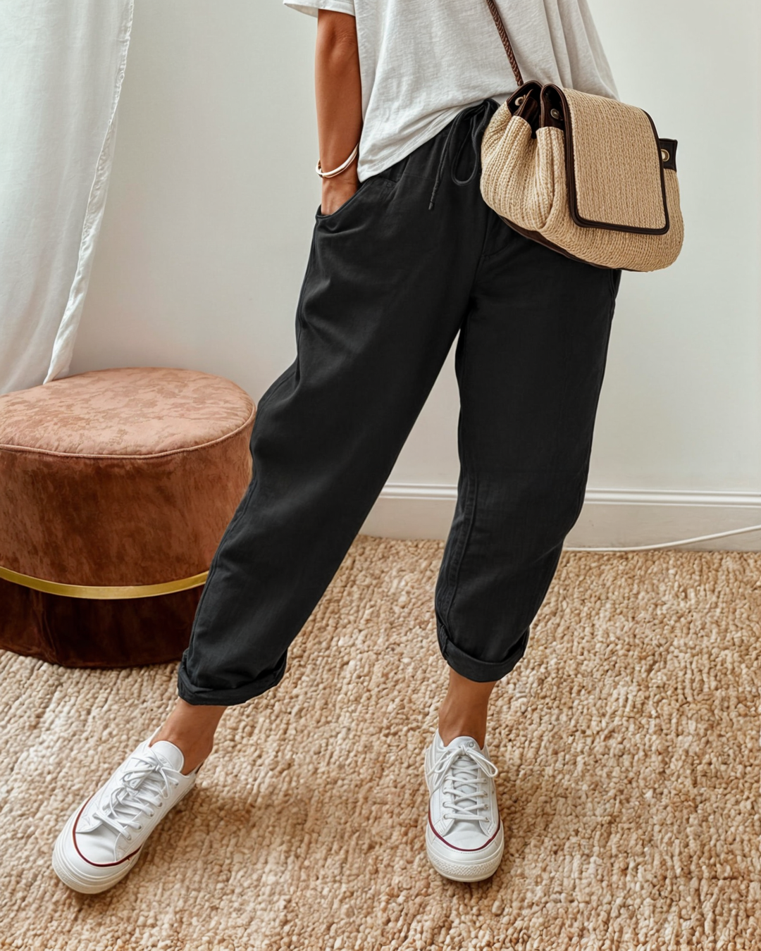 Rosa | Elegant Linen-Blend Pants