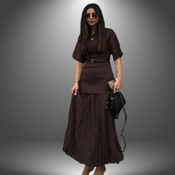 Andrea | Plissé Maxi Dress