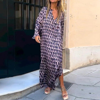 Bellevo | Stylish Brown Printed Dress
